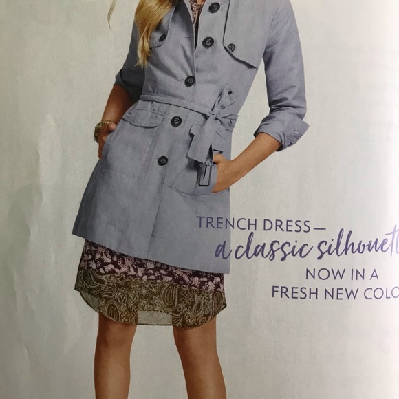 Cabi light blue Tanner Trench coat. - Picture 4 of 5